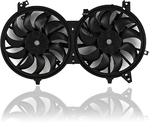 Conjunto de ventilador de condensador y radiador dual, compatible con Pacific Best Inc./repuesto para IN3115108 07-08 Infiniti G35 Sedan, 08-13 G37,