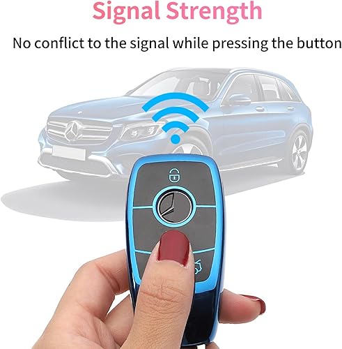 Miniatura 5 de Creativity Adecuado para llaves Mercedes Benz. La avanzada caja de llaves de TPU suave es compatible con CLS CLA GLA AMG A C E S G GLC GLE GLS M