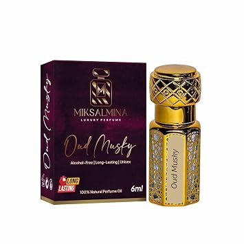 Oud Musky Attar Roll-On Perfume, Non-Alcoholic, 6ml-Unisex