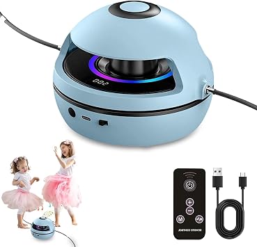 Music Jump Rope Machine, Skipping Rope, Wireless Skipping Rope with Counter, Skipping Ropes Kids with Remote Control & 10 Speed Level, Kids Gym Equipment with Lcd Display for Kid, Adults, Gym Workout