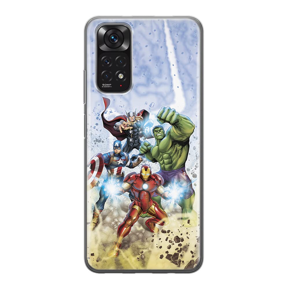 ERT GROUP mobile phone case for Xiaomi REDMI NOTE 11S 4G / REDMI NOTE 11 4G original and officially Licensed Marvel pattern Avengers 003 adapted to the shape of the mobile phone, case made of TPU