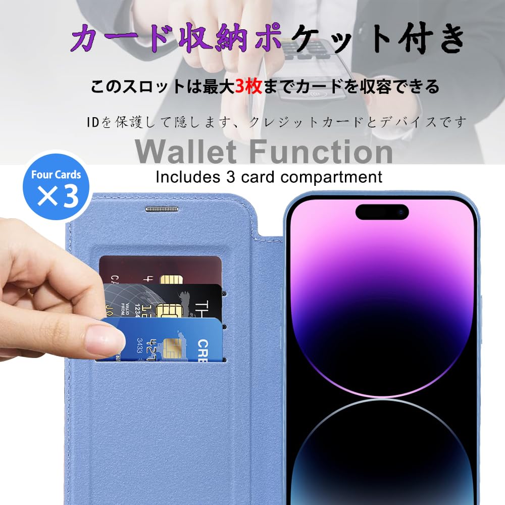 Amazon.co.jp: MuZiF iPhone 15 用 ケース 手帳型 Magsafe対応 クリア