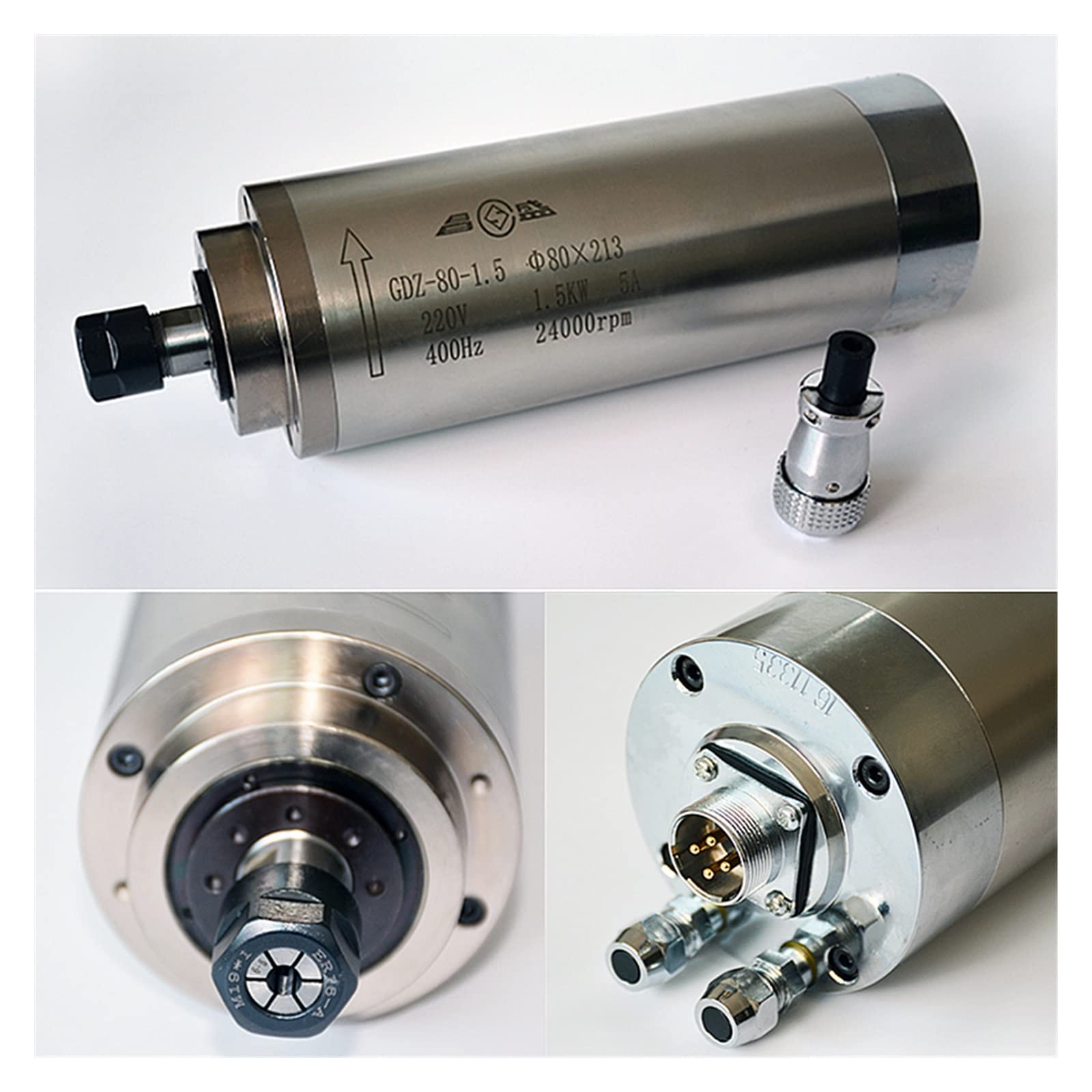 Maszyna do Grawerowania, Zestaw maszyn CNC 800w 1500w 2200w 3000w silnik wrzeciona chłodzącego wodę 65mm 80mm zacisk dla majsterkowiczów Mini frezarka cnc(800W ER11)