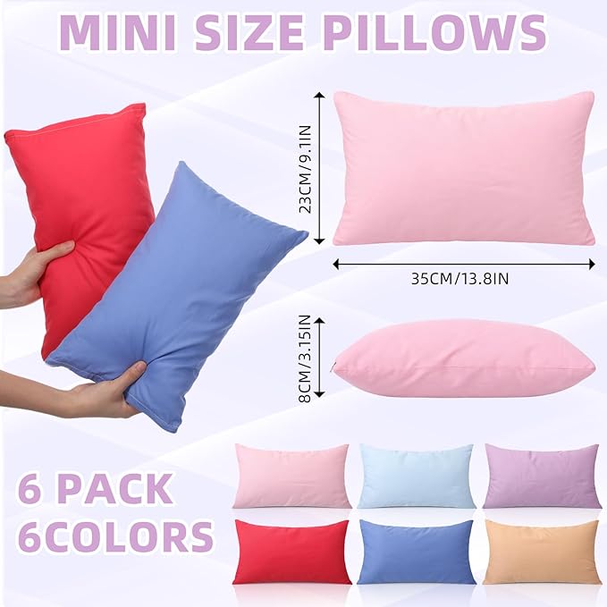 Set 6 Almohadas 35x23x8cm Algodón Lavable miniatura 3