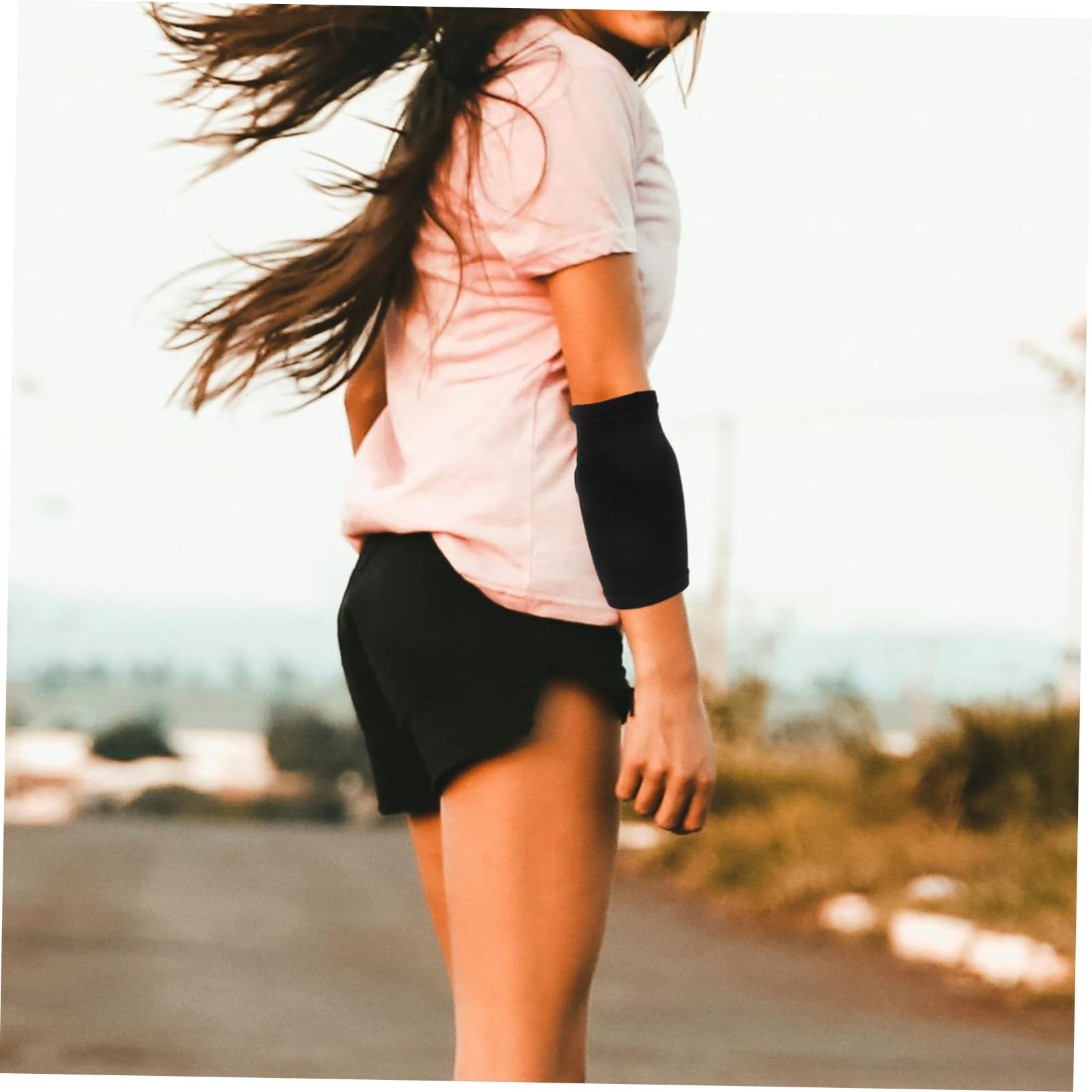 Yardwe 4 Pairs Sports Elbow Protector Comfortable Elbow Wrap Protects Joints Breathable Material