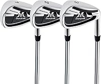 Vista 10 de MAZEL Hierro de golf individual 1,2,3,4,5,6,7,8,9, Hierro de golf con ejes de acero para golfistas diestros