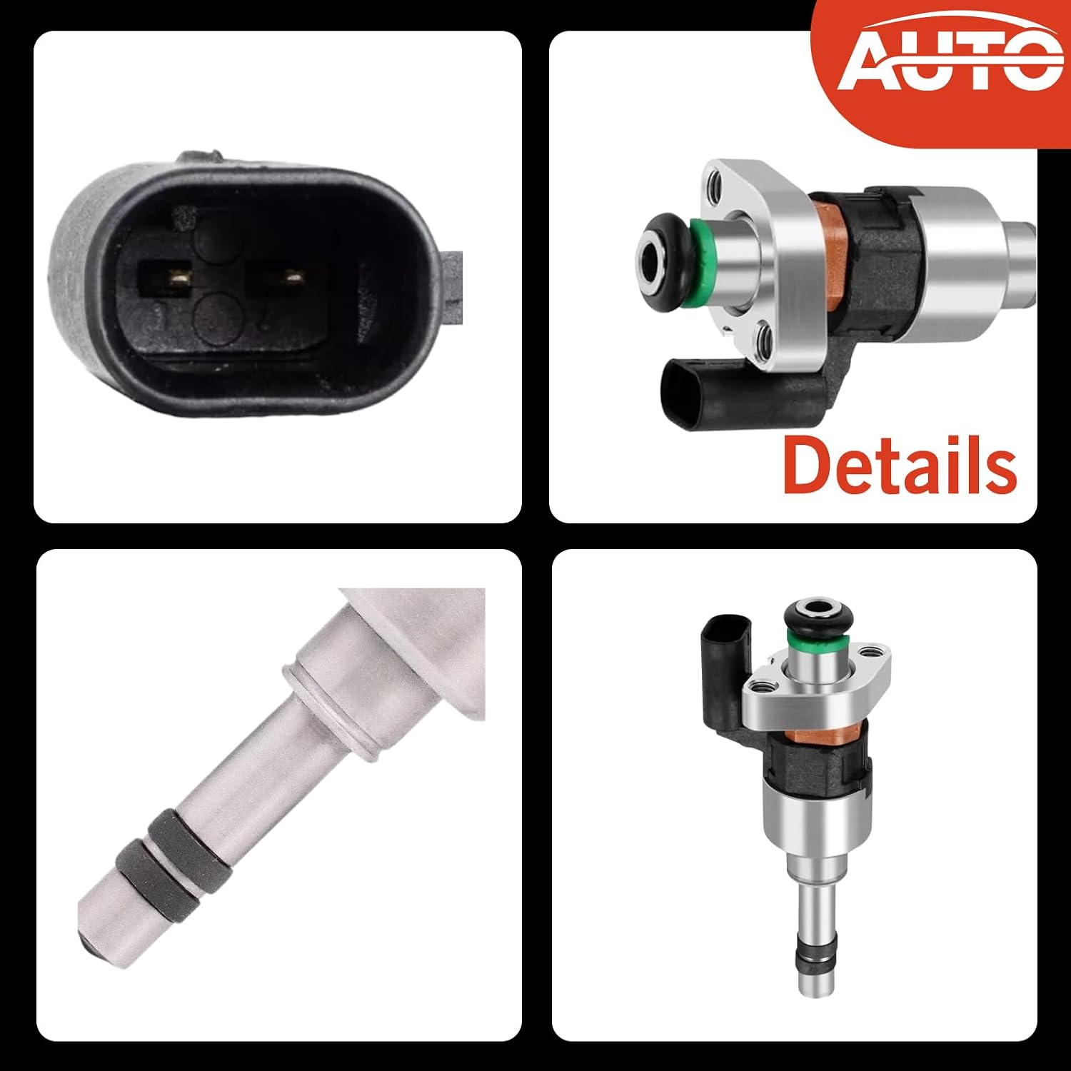 Fuel Injectors 6 Holes Set of 4 Compatible with 2016-2019 Chevrolet Cruze 2018-2020 Equinox 2016-2020 Malibu 2018-2020 GMC Terrain 2016-2019 Buick Encore Replace 55577403