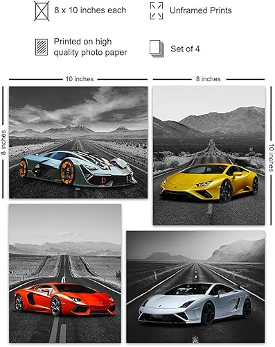 Miniatura 2 de Lamborghini Aventador, Terzo Millenio, Huracan, Maisto, Gallardo - TRON Lamborghini Poster - Blue Lamborghini Car - Lambo Poster for Men -