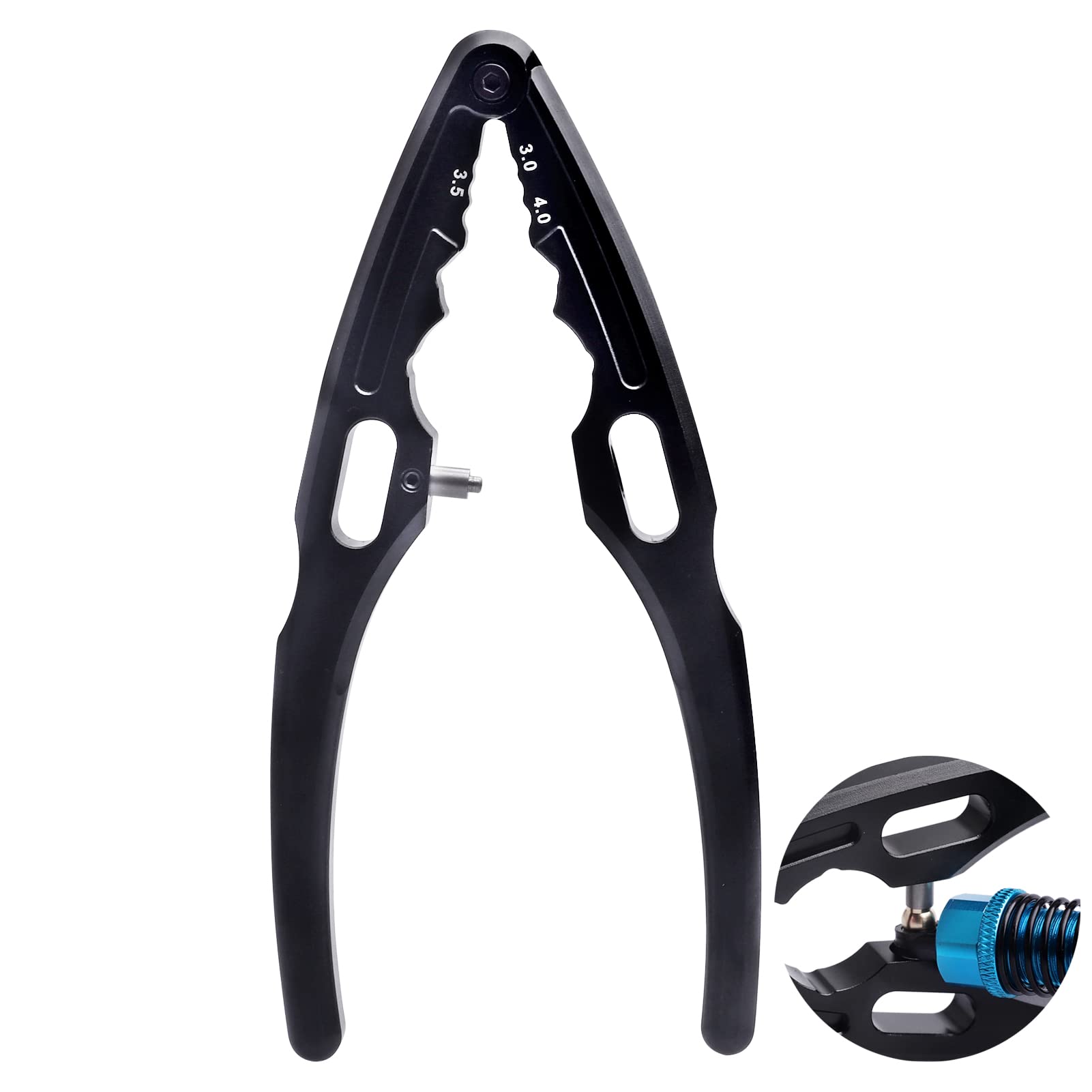 HobbyfireRC Shock Plier Aluminum Alloy Multi Shock RC Clamps 3.0 3.5 4.0 Assembly Disassembly Tool for RC Car Shock Pivot Balls Tie Rods Shafts