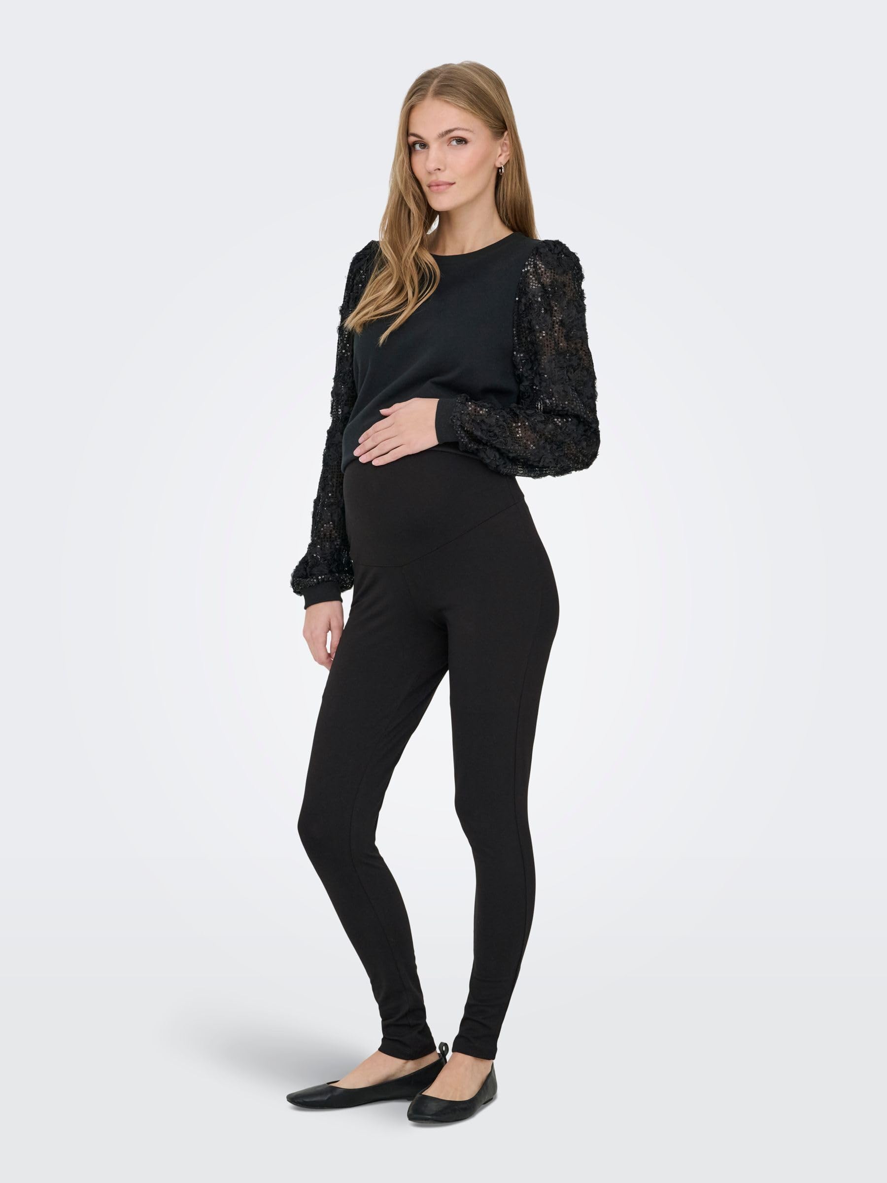 ONLY MATERNITY Olmlovely Life New Leg 2 Pezzi AOP Jrs Noos (Pacco da 2) Donna