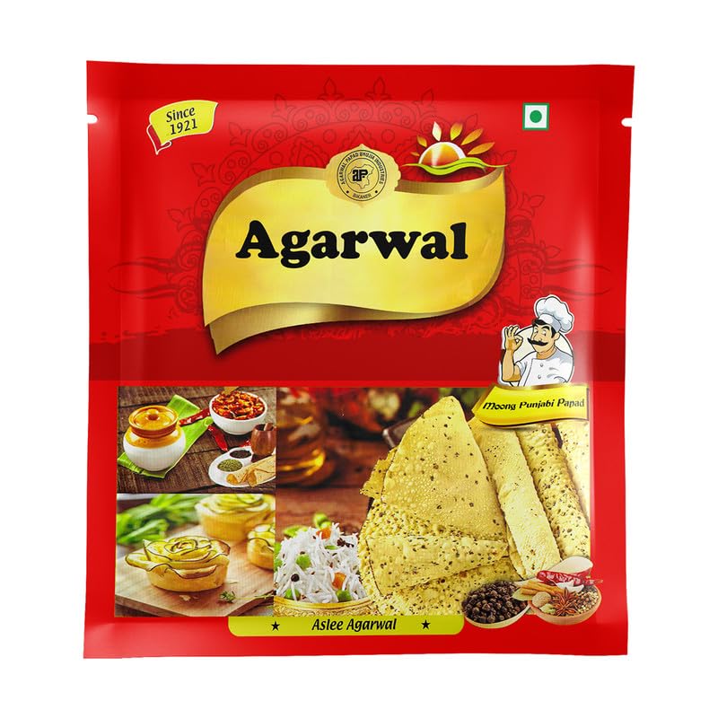 AGARWAL PAPAD BHUJIA INDUSTRIES Apbi Agarwal Moong Punjabi Papad 9 Inch|400Gm|Sajji,Javitri,Black Pepper Papad|Hing&Split Moong Flavoured Papad|Traditional&Authentic Bikaneri Papad (B0CC9ZJXGQ) Amazon Price History, Amazon Price Tracker