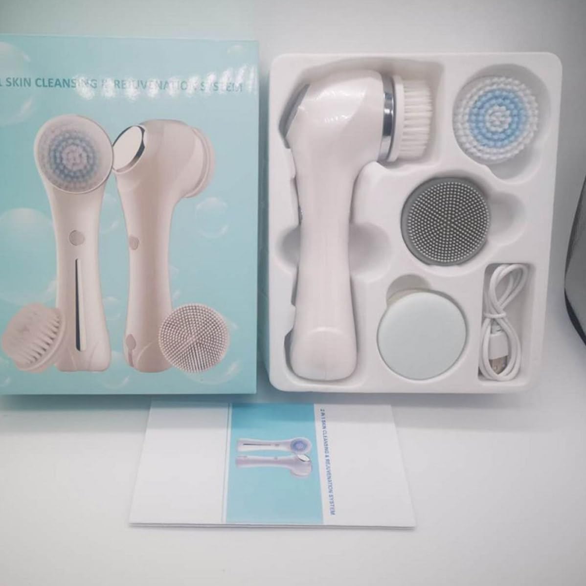 POPETPOP Elektrisches Gesichtspeelinggerät mit Sanfter Silikonmassage Tragbares Massagegerät für Gesicht und Porenreinigung für Tägliche Hautpflege zu Hause
