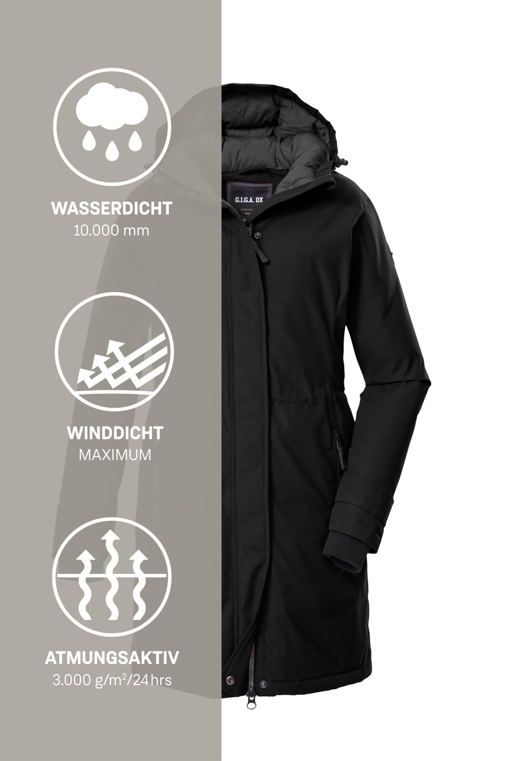 G.I.G.A. DX Damen Funktionsparka mit Kapuze Gw 22 Wmn Prk