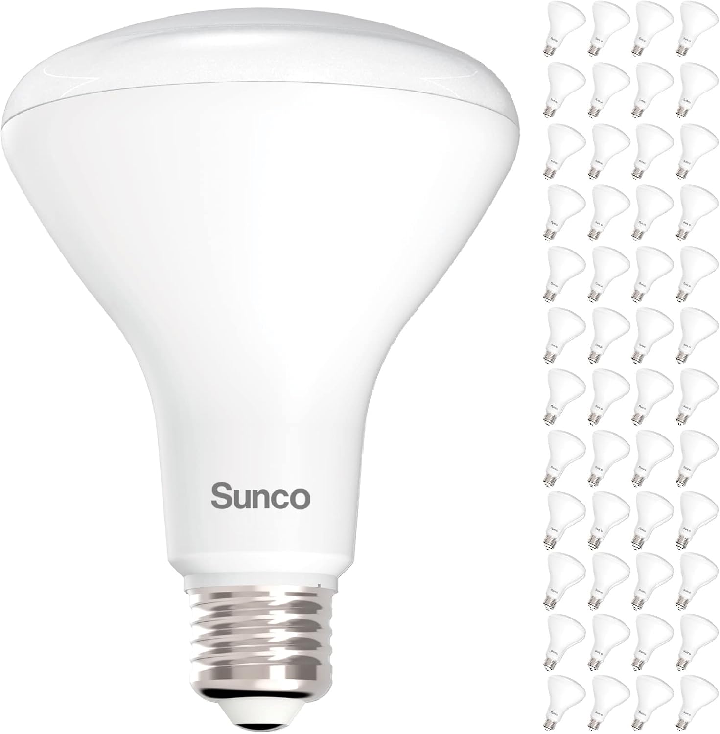 Sunco 48 Pack BR30 LED Bulbs, Indoor Flood Lights CRI93 11W Equivalent 65W 5000K Daylight 850 Lumens, E26 Base, 25000 Lifetime Hours Interior Home Residential Dimmable Recessed Can Light Bulbs - UL