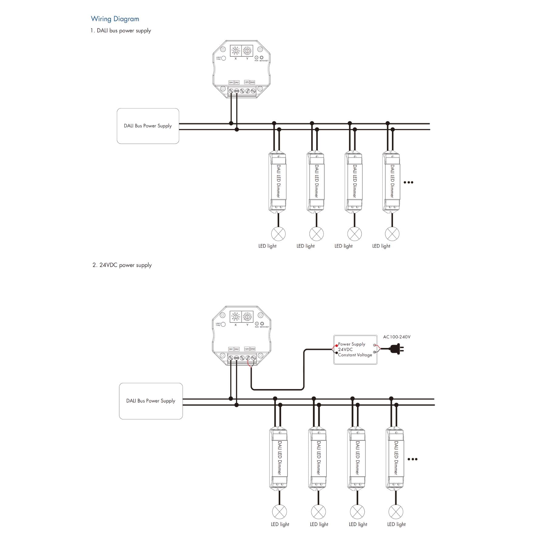 Convertisseur Zigbee RF vers DALI, compatible avec Tuya APP et Philips Hue, contrôleur 6 en 1 pour monocouleur CCT RGB RGBW RGB+CCT, 1 adresse, alimentation par bus 15 mA@16 VDC ou 2 mA@24VDC