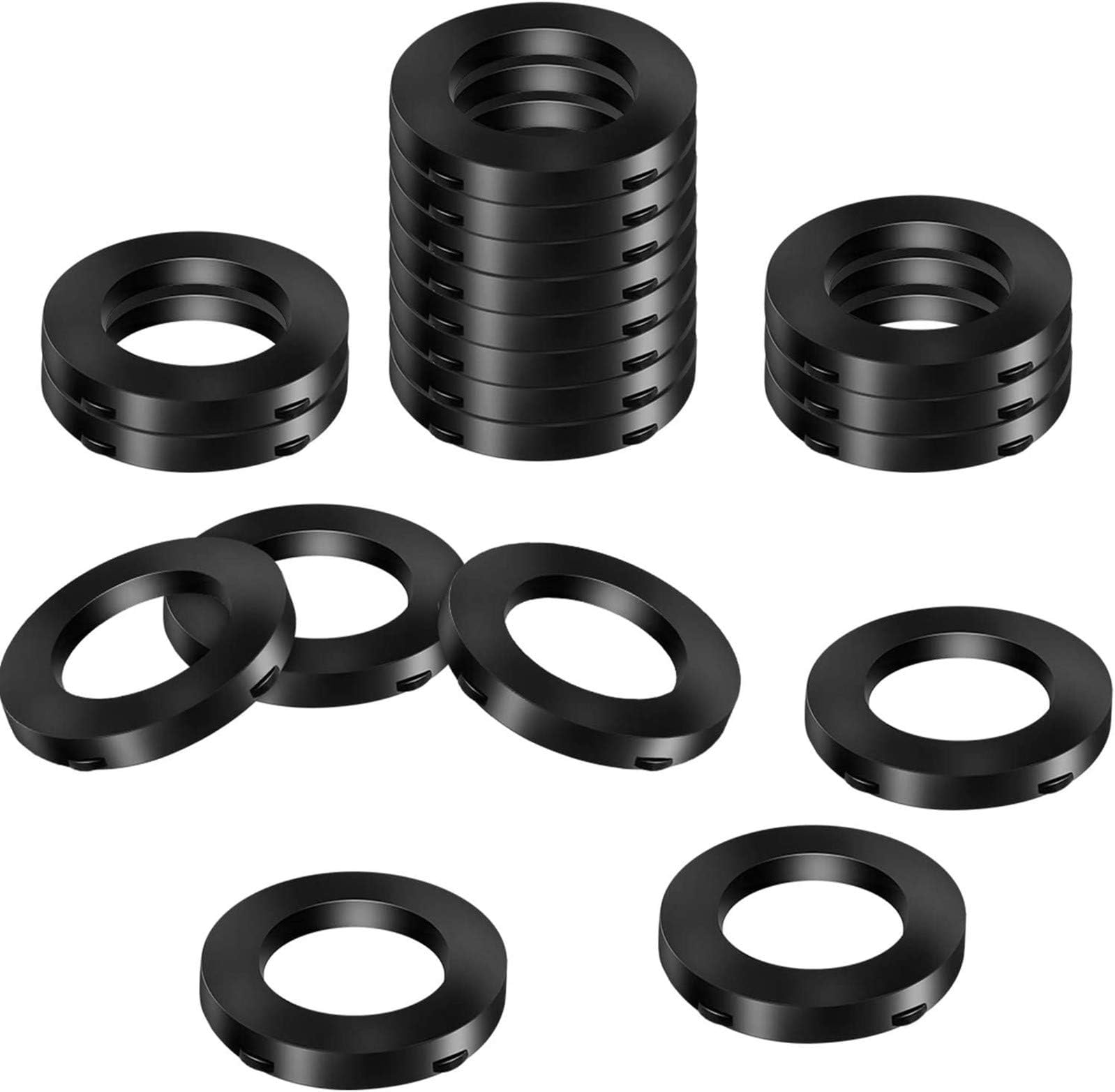 Mudder 20 Pack Shower Head Washers Rubber Washers Seals, Self Locking Tabs Keep Washer Firmly Set Inside Fittings for 1/2 Inch Shower Garden Hose Heads