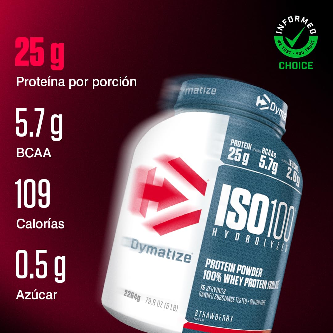 Dymatize ISO 100 Hydrolyzed Strawberry 2264g