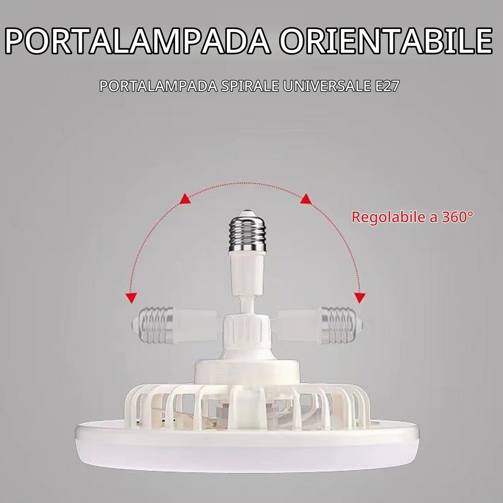 Elprico Ventilatore da Soffitto E27 con Luci, Ventilatore da Soffitto con Presa 30 W con Telecomando, Ventilatore da Soffitto a Basso Profilo Piccoli Spazi Camera da Letto Home Office