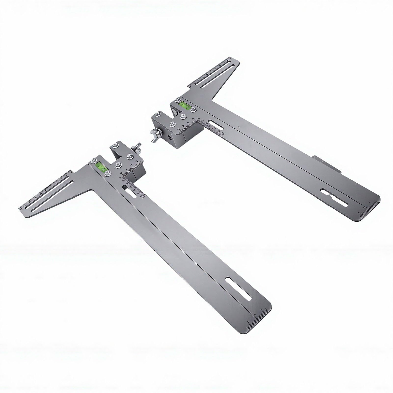ViaGasaFamido Herramienta de Alineación de Riel Guía de Elevador de Precisión de 400 Mm para Construcción y Talleres Acero Inoxidable Duradero 12 Piezas