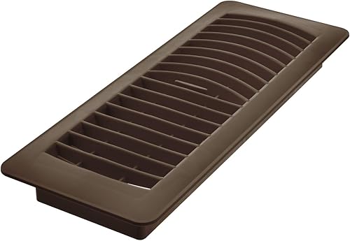 Miniatura 6 de Imperial RG1449 Registro de piso con diseño de rejillas, 2-14 pulgadas de alto x 12 pulgadas de ancho, poliestireno, 2.25 x 12 pulgadas, blanco