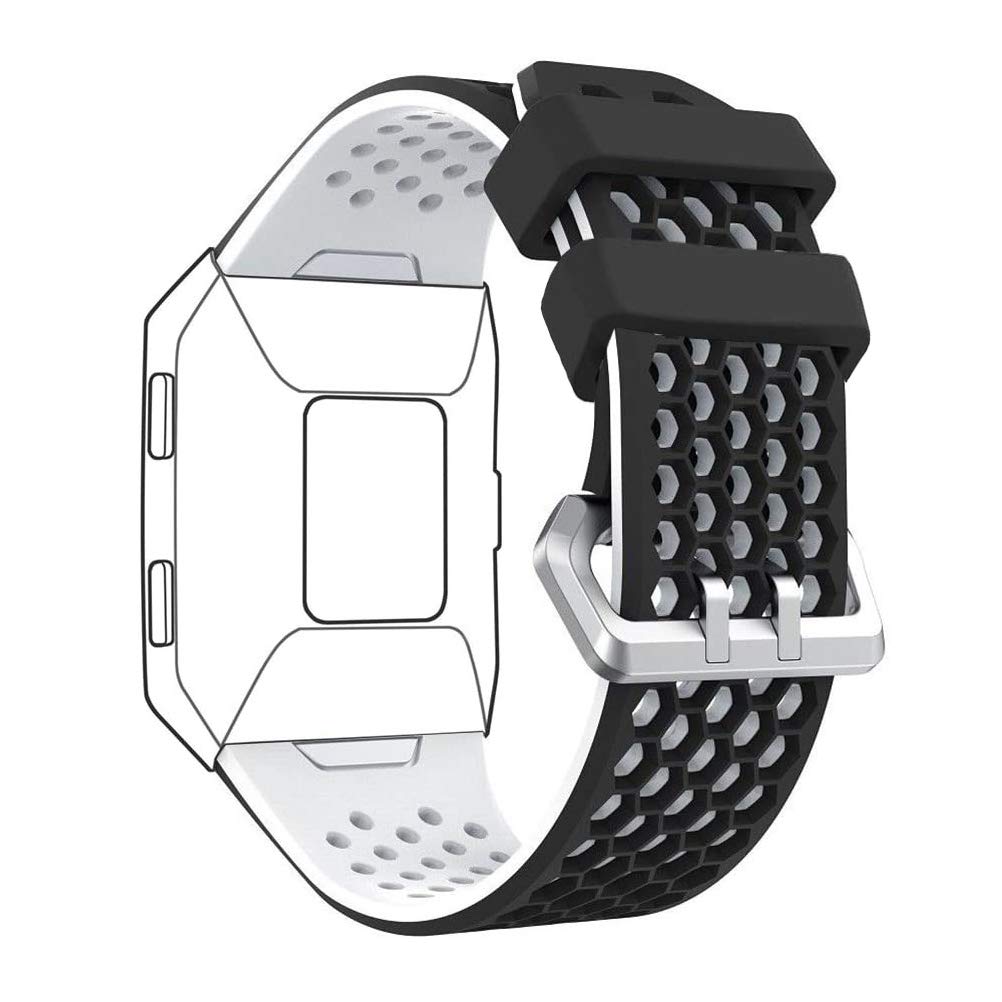 DDWatchband Compatible with Fitbit Ionic Straps Men Women, Soft Silicone Adjustable Sport Wrist Strap Replacement for Fitbit Ionic Watch Strap