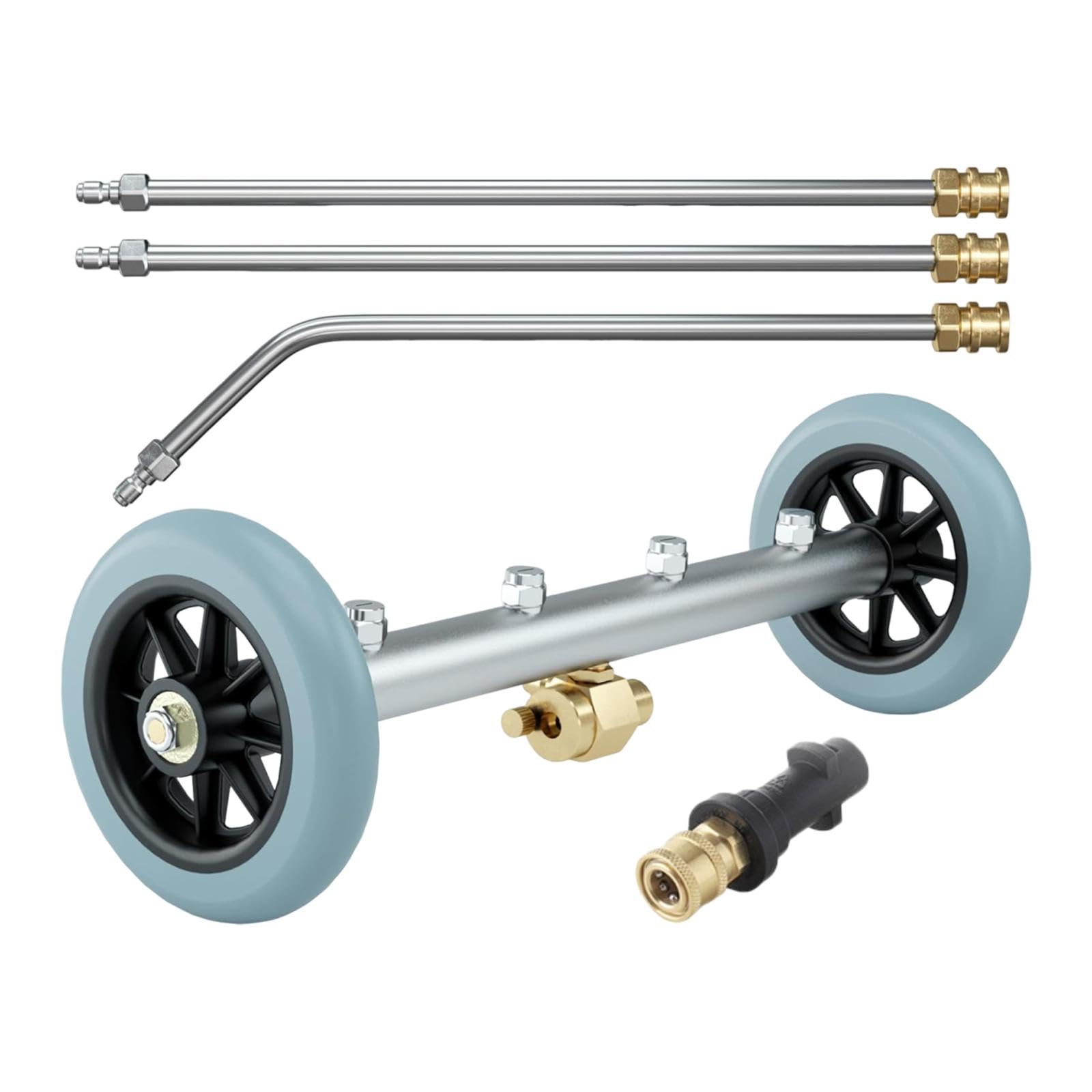 Pressure Washer Limpiador de Chasis Universal para Vehículo con Ruedas Y Conector Rápido para Remover Arena Y Aceite Adecuado para Limpieza de Coches
