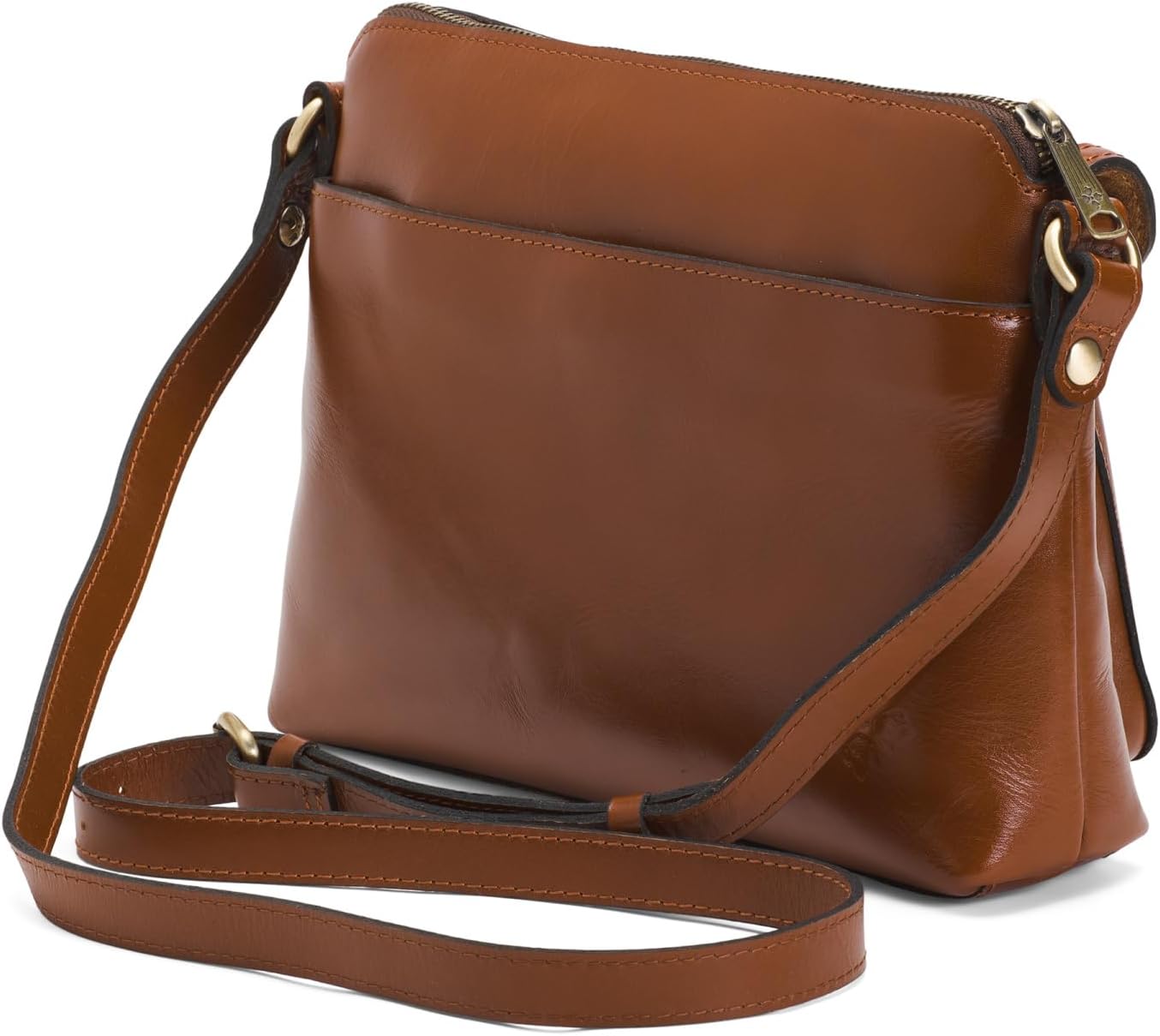 Patricia Nash | Avellino Leather Crossbody Bag (Natural With Tan)