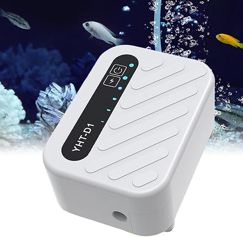 Miniatura 7 de Bomba de aire para tanque de peces, aireador portátil silencioso para acuario, aireador recargable por USB, para estanque hidropónico, tortuga,