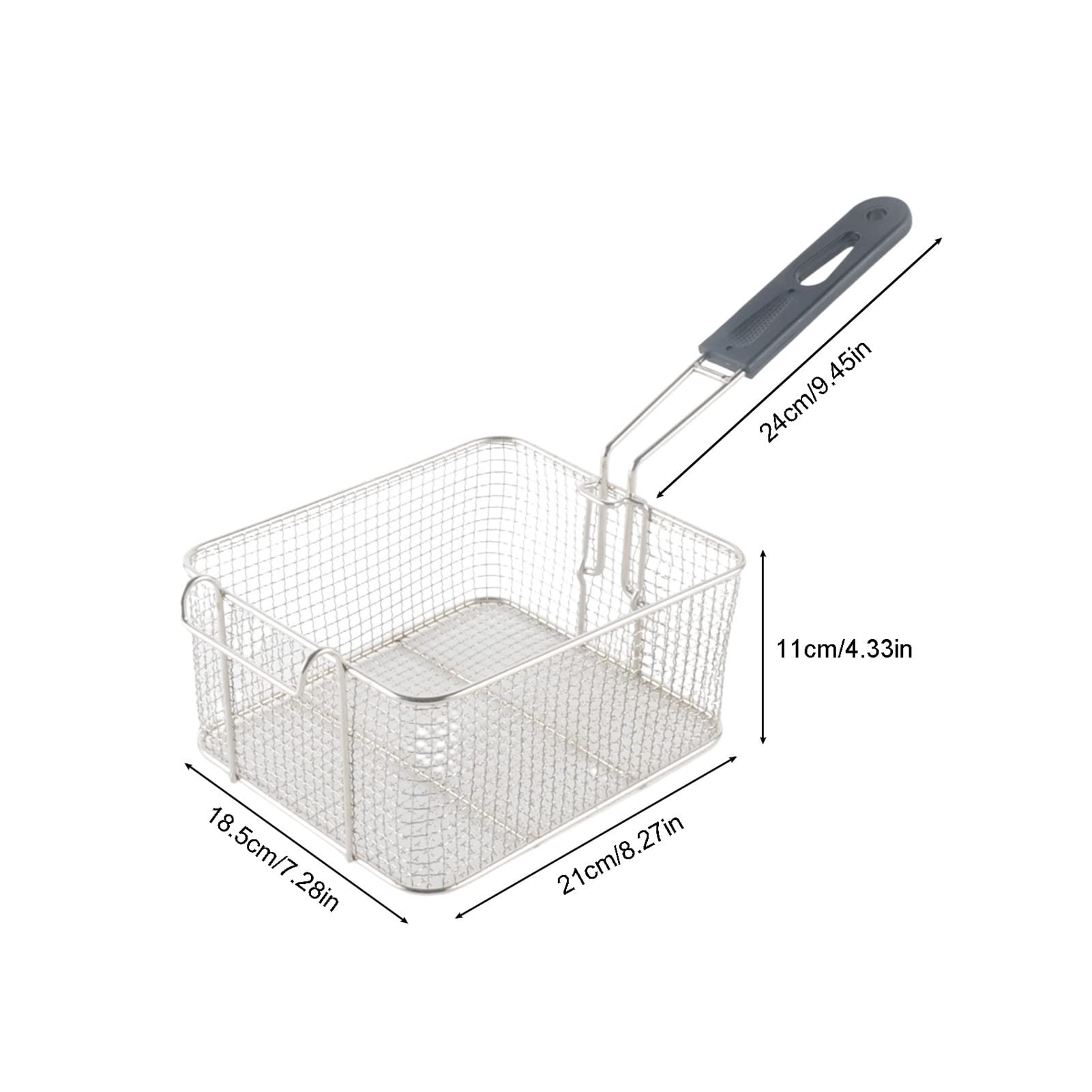 Cestello per fritture in rete di acciaio inossidabile - Colino da cucina premium per patatine fritte croccanti e altro ancora