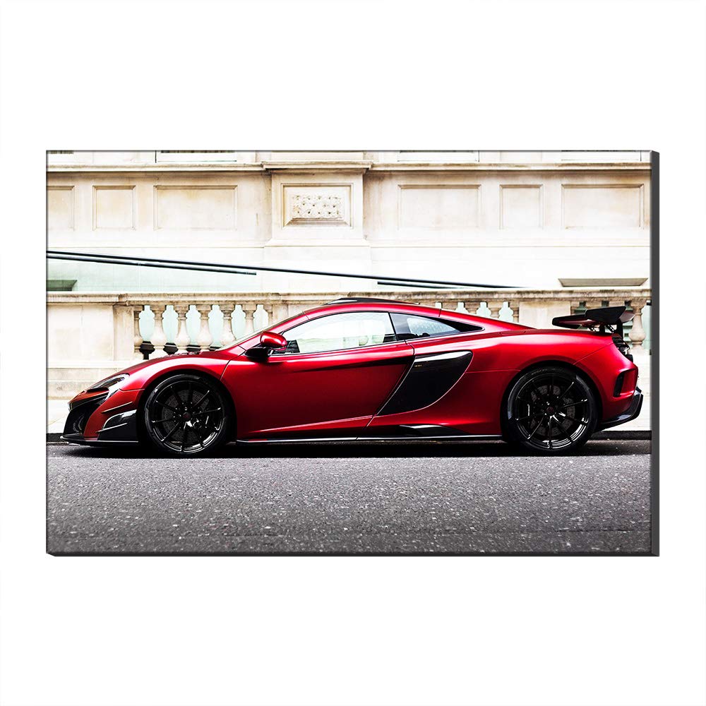 Toile McLaren voiture de sport rouge 90x140 cm sans cadre pour salon