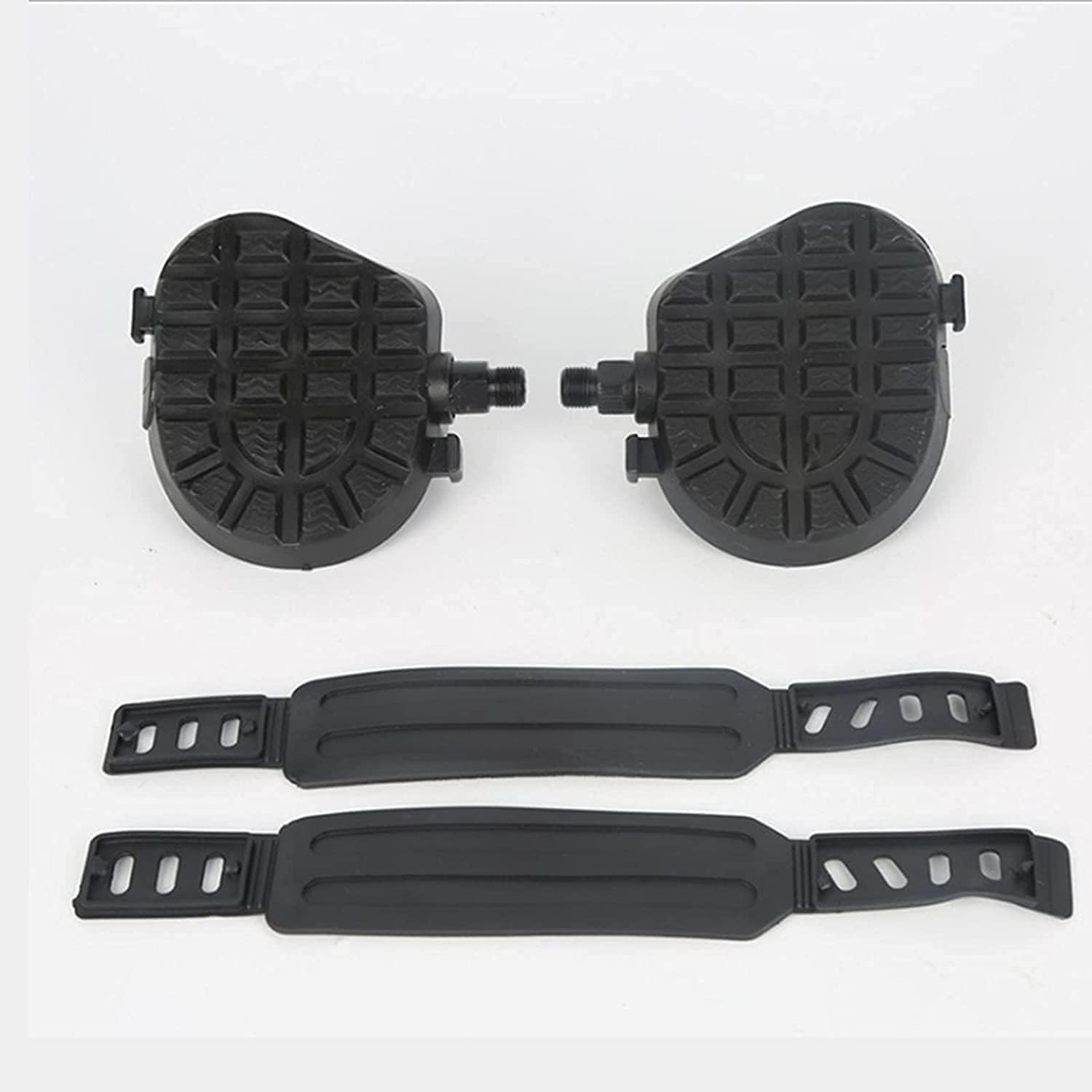 EIRONA 9/16 Exercise Bike Pedals for Indoor Bike, Stationary Bike, Spin Bike, Gym Pedals with Toe Clips, 1 pair