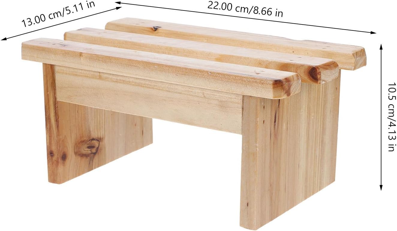 Sauna Foot Stool Multipurpose Bath Leg Rest for Comfort Sturdy Design for Bathroom Living Room Kitchen Sauna Use Height Natural Finish