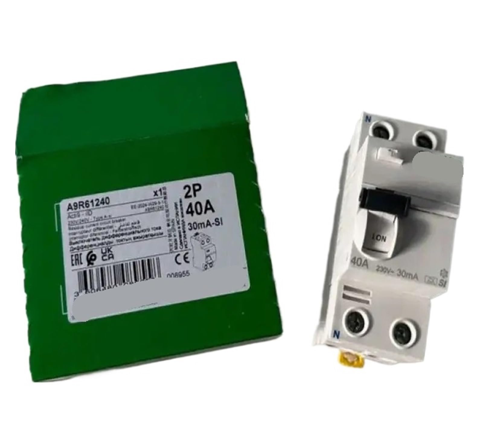 CLBSWYEJK A9R61240 current circuit breaker (RCCB), Acti9, 2P, 40A, 30mA