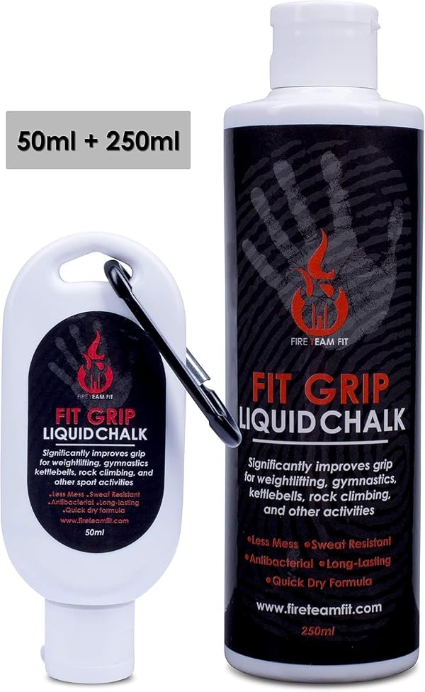 Fire Team Fit Liquid Chalk for Weight Lifting, Rock Climbing, Cross Training, & Powerlifting, Gym Approved Workout Chalk for Hands & Calluses (250+50ml) by Fire Team Fit - Used condition - Image 5