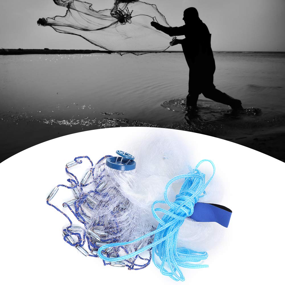 Rete Da Pesca Americana BalanZze – Artigianale, Raggio 1,5 M, Maglia 1,27 Cm, Piombi In Zinco