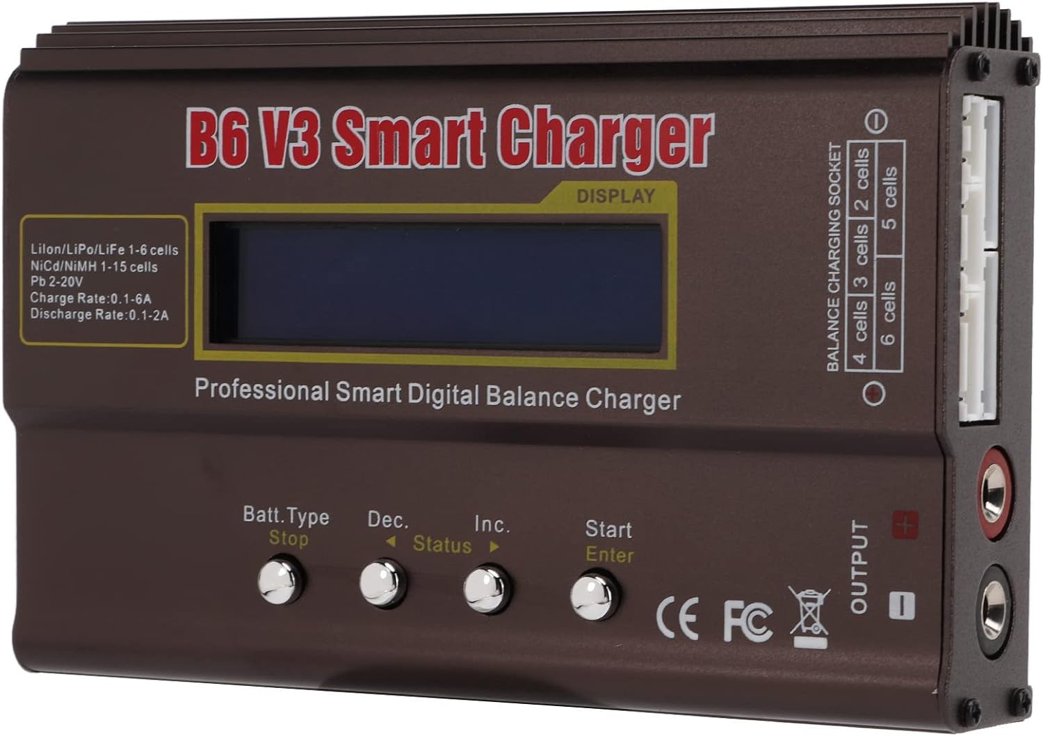 Smart Charger, 80W Maximum Safety Multifunction Balance Charger with T Type Plug & Luminous Igniter, Ideal for Liion Lipo Pb NiMH Battery 1 to 15 Cell