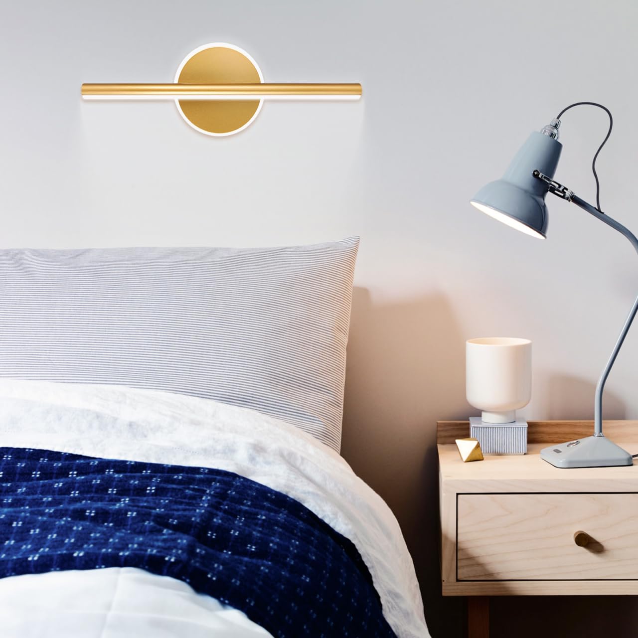 Baluue Lampada a Specchio Da Bagno Led 15.75 Pollici Luce Frontale Per Trucco Con Illuminazione Uniforme a Parete Design Moderno E Installazione Flessibile Per Casa E Bagno