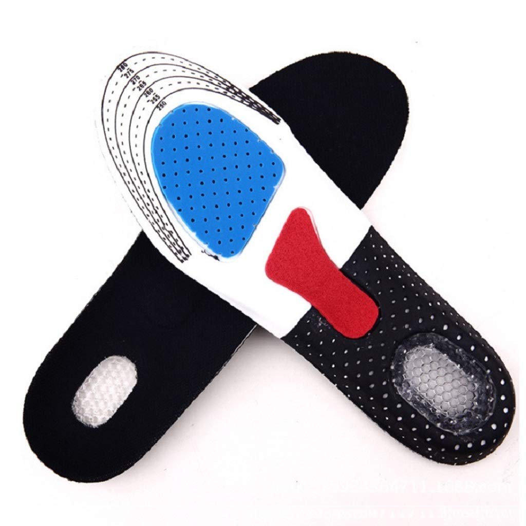 Coussinets d'insertion de pied contre la fatigue semelles silicone homme running