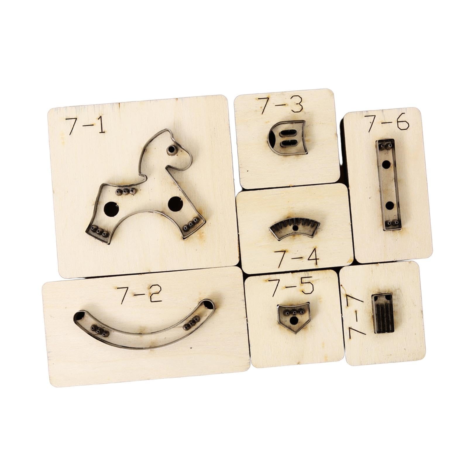 Amazon.co.jp: T Tooyful 革木馬テンプレート木製切削ダイス DIY