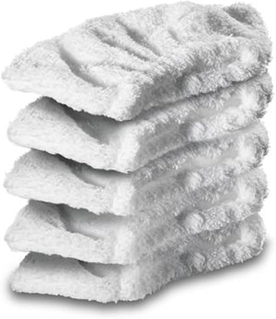 Deals2u365 Cotton Terry Cloth Cover Pads for Karcher Steam Cleaner Hand Tool (Pack of 5)