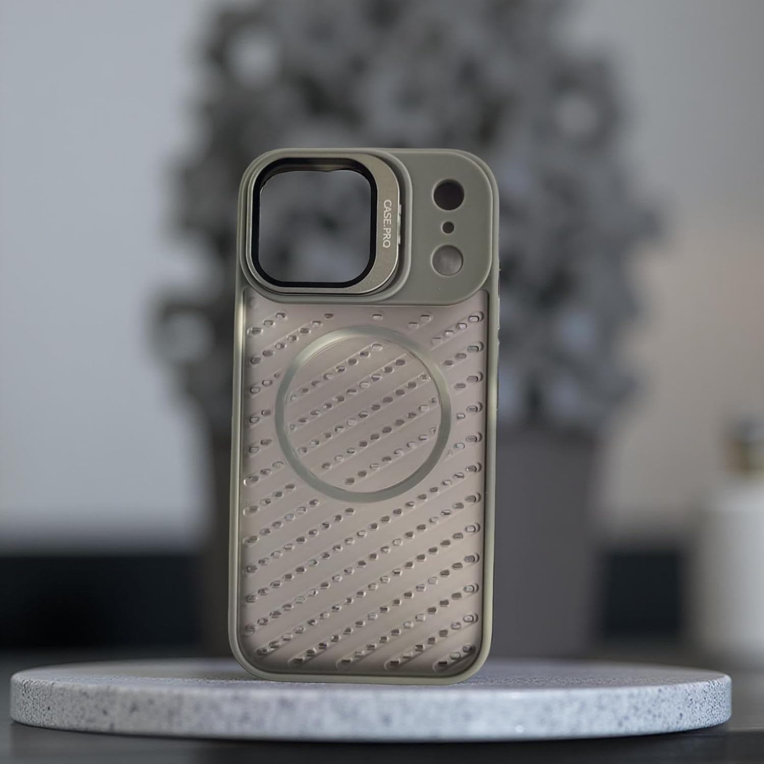 Premium Back Cover Compatible with iPhone 17 Pro Net Grey | Slim Shockproof Protective Case with Camera & Screen Guard