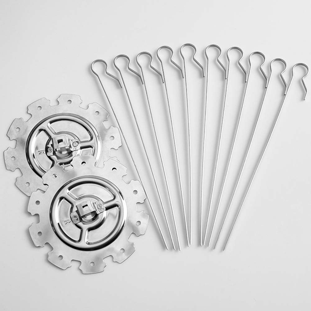 nakw88 Kebab Cage Durable Brochettes BBQ Roaster Kitchen Oven Grill Accessories Skewer Maker Tools Outdoor Non Toxic Silver Stainless Steel