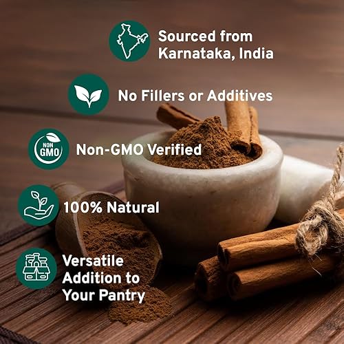 Miniatura 5 de SPICE TRAIN - Canela orgánica molida (14 onzas) certificada por el USDA, sin organismos genéticamente modificados, 100% cruda, viene en bolsa