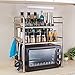 PENGFEI Küchenregal Küche Regal Storage Racks Küche Mikrowelle Regal Backofengestell Bodenständig Multifunktion Reis Kocher Brotmaschine Gewürzflaschen Klammer Rostfreier Stahl, 3 Größe