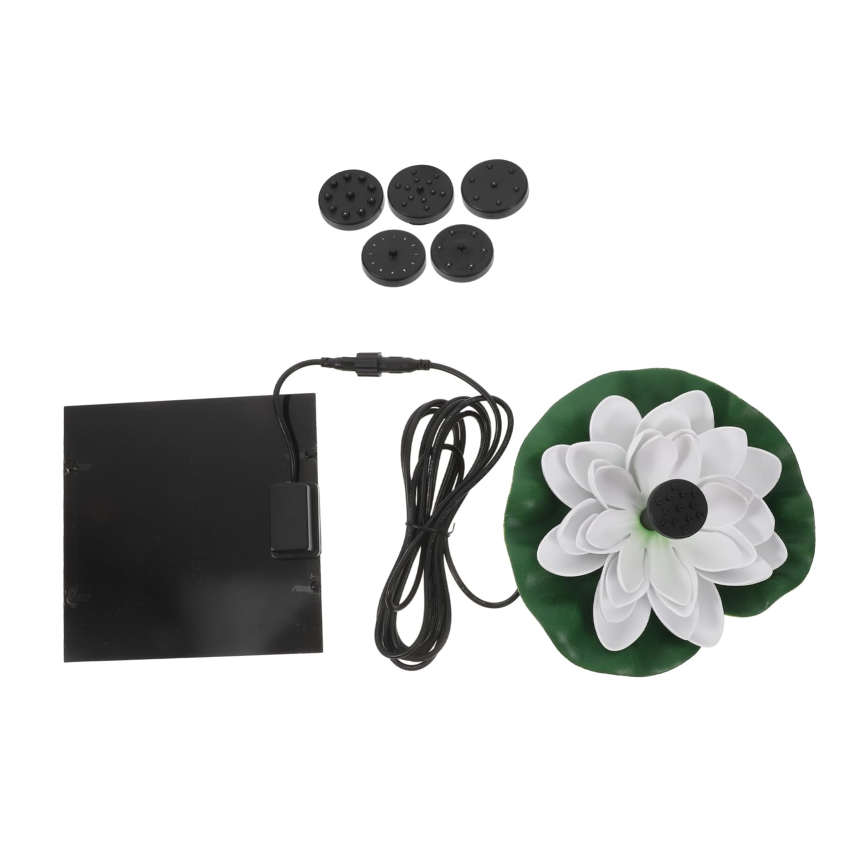 UKCOCO Fontana Solare Forma Di Loto Per Bagno Per Uccelli Fontana Solare Per Esterni Fiore Di Loto Artificiale Decorazione Per Giardino