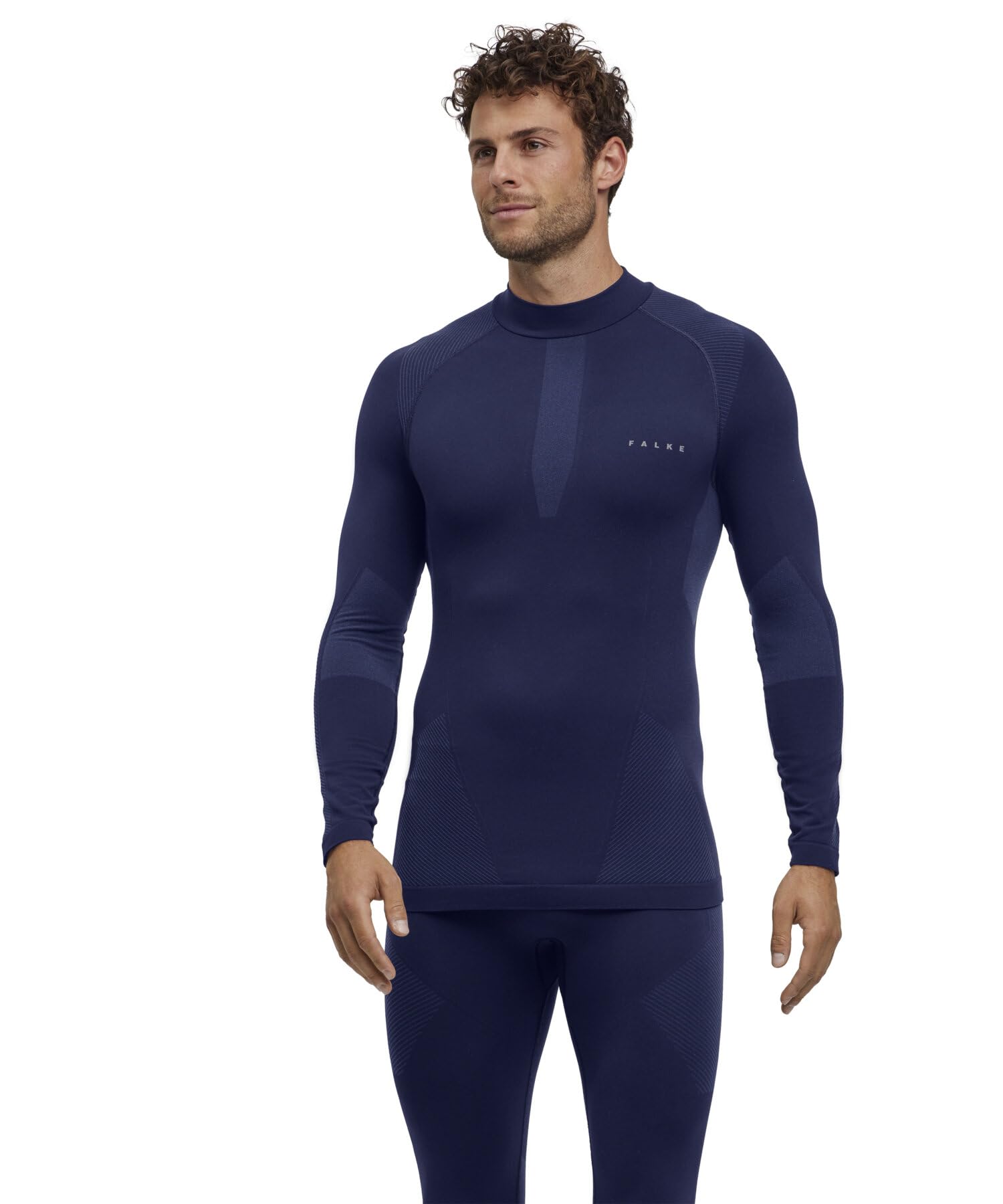 FALKE Uomo Warm Turtleneck Maglia Sportiva Tecnica Manica Lunga per Temperature da miti a Fredde Caldo Intimo Tecnico Traspiranti Asciugatura Rapida sostenibili Filo Funzionale 1 Pezzo