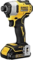 Vista 2 de DEWALT ATOMIC 20V MAX* Destornillador de impacto, inalámbrico, kit compacto, 2 baterías, 1/4 pulgadas (DCF809C2)