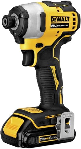 Miniatura 2 de DEWALT ATOMIC 20V MAX* Destornillador de impacto, inalámbrico, kit compacto, 2 baterías, 1/4 pulgadas (DCF809C2)