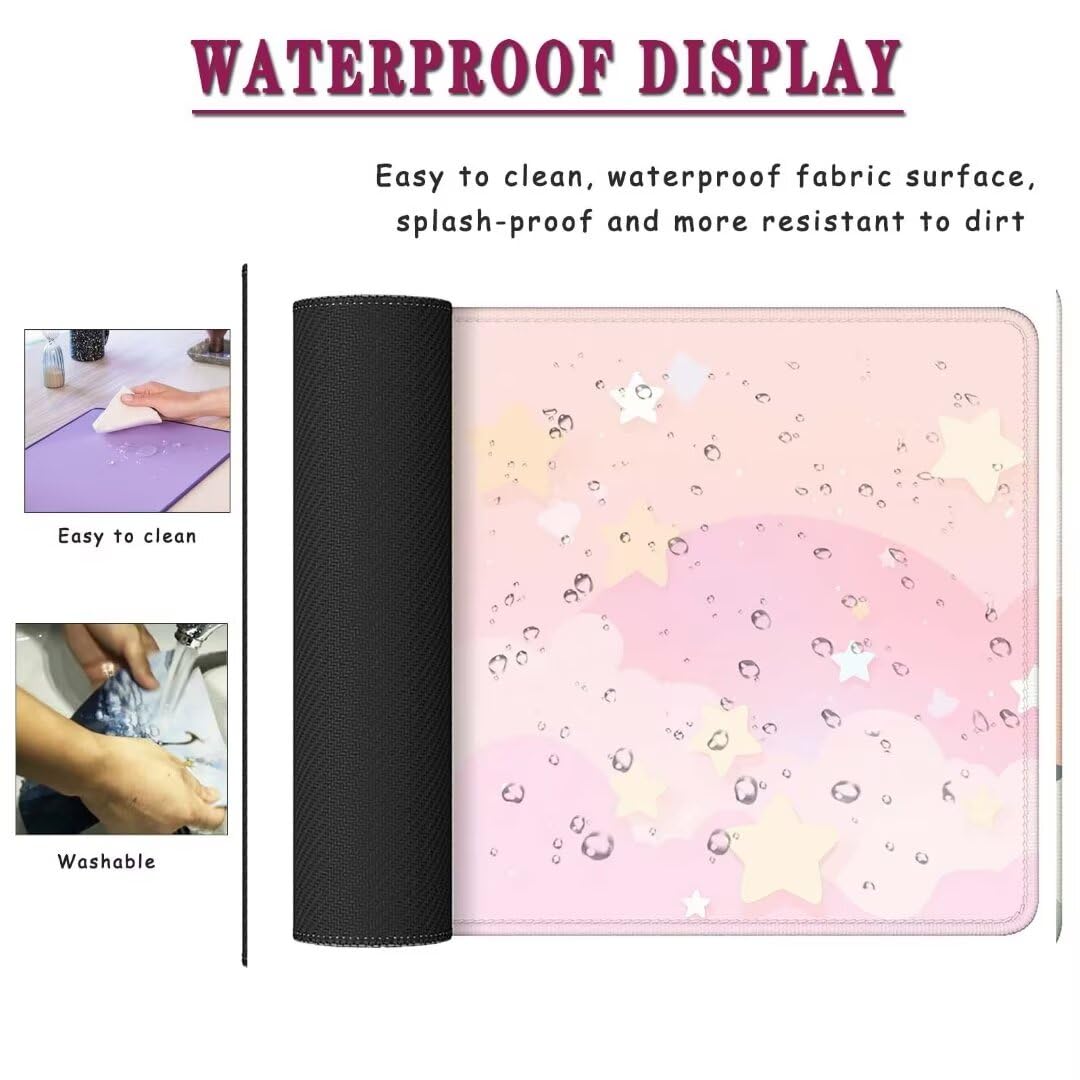 Alfombrilla Ratón Star Art, Mousepad Alfombrilla Raton Gaming XXL 1600x800x4mm Mouse Desk Mat Gamer para Gaming, Tapete Escritorio Mujer Almohadilla Raton, Mouse Pad Base de Goma Antideslizante S-1080