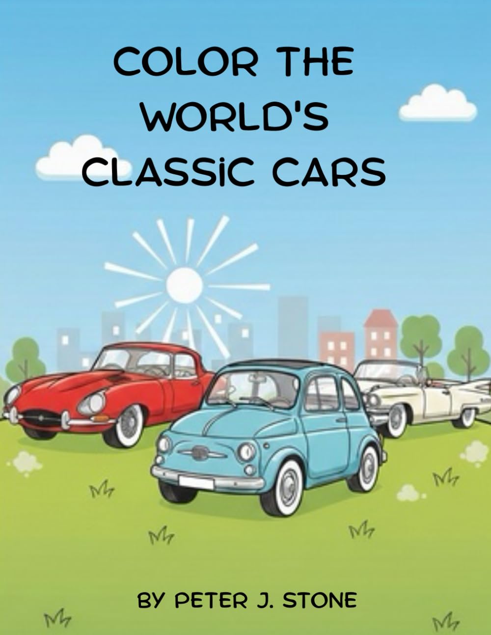 Color the World's Classic Cars: A fun and educational car coloring book for kids with 50 unique illustrations